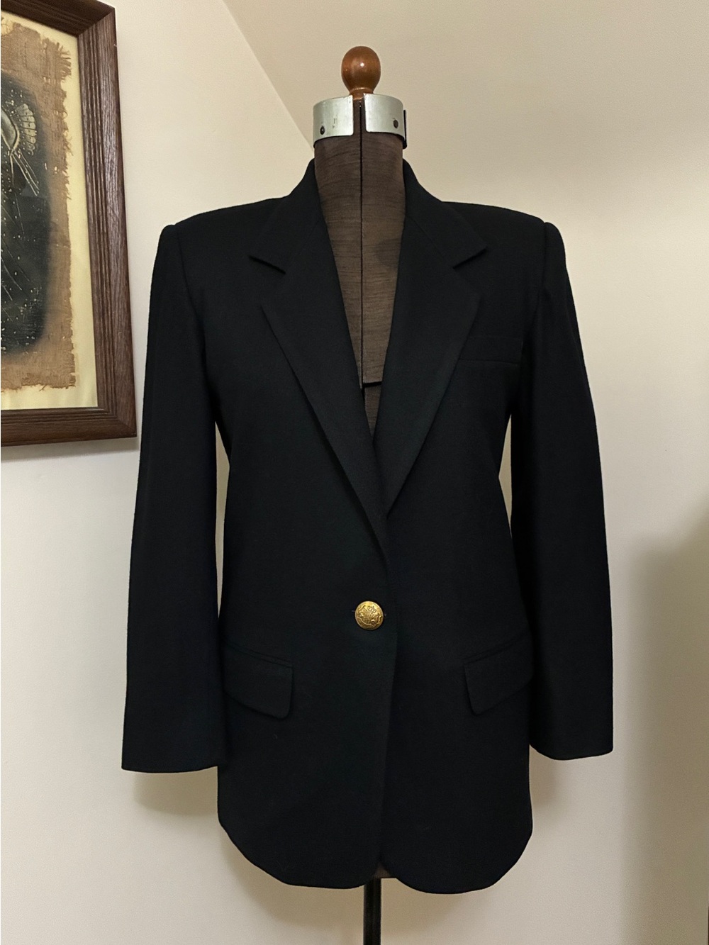 Vintage Jaqueline Ferrar Wool Single-Button Blazer